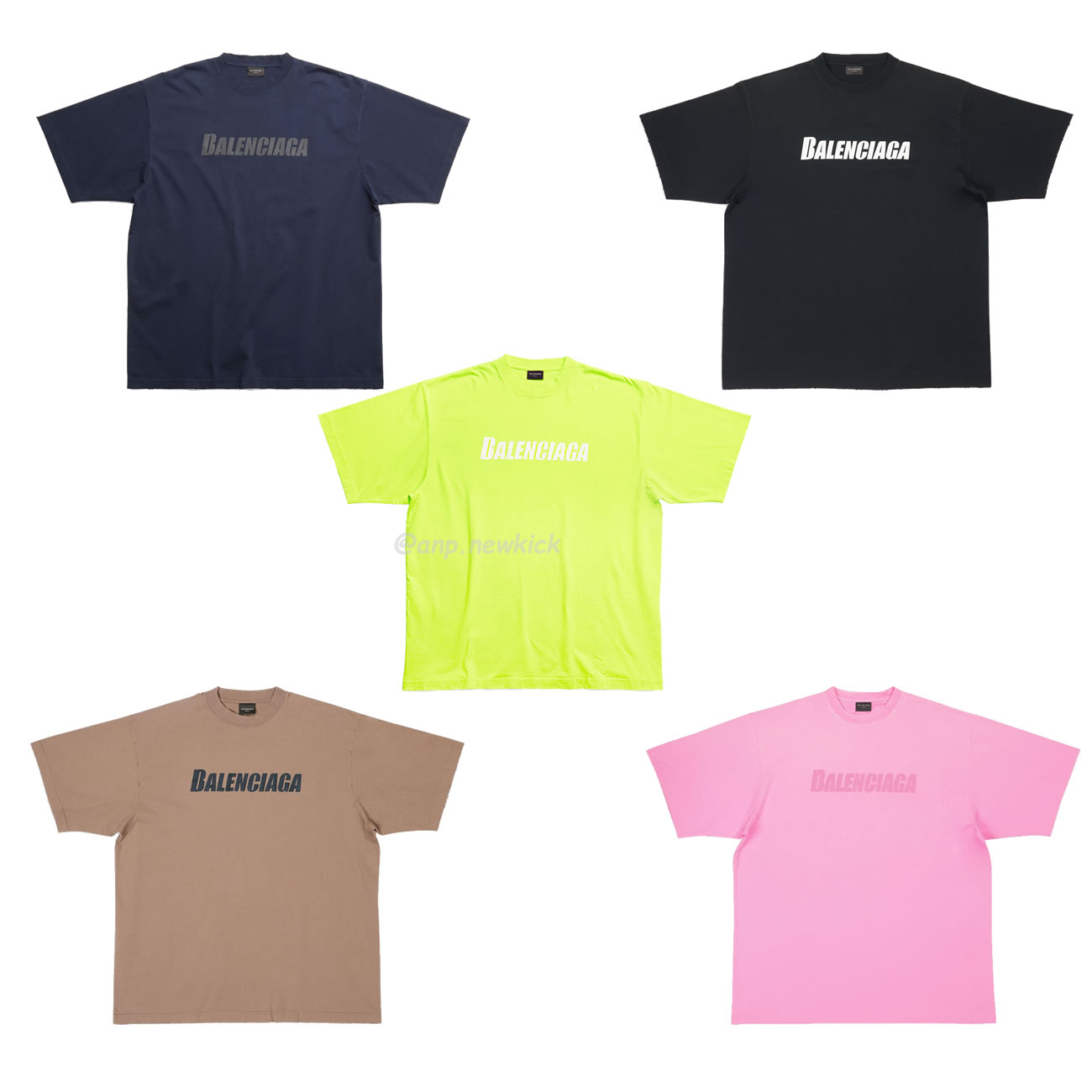 Balenciaga Vintage Sweatshirt T Shirt Navy Blue Black Pink Green Brown (1) - newkick.app